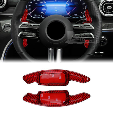Steering Wheel Paddle Shifter Red Dry Carbon For Mercedes W206 W223 2021-23