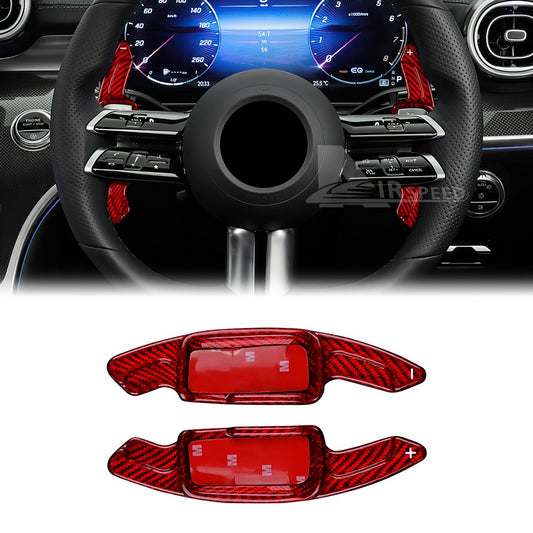 Steering Wheel Paddle Shifter Red Dry Carbon For Mercedes W206 W223 2021-23 - product view
