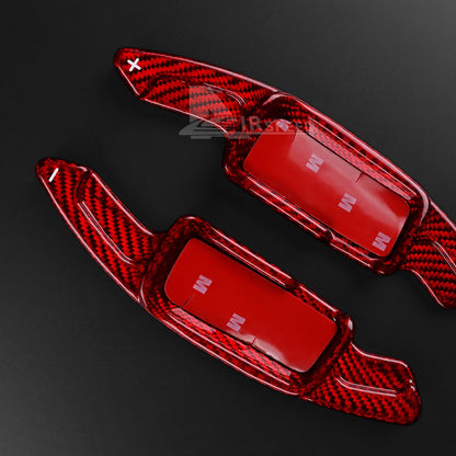 Steering Wheel Paddle Shifter Red Dry Carbon For Mercedes W206 W223 2021-23 - detail view 9