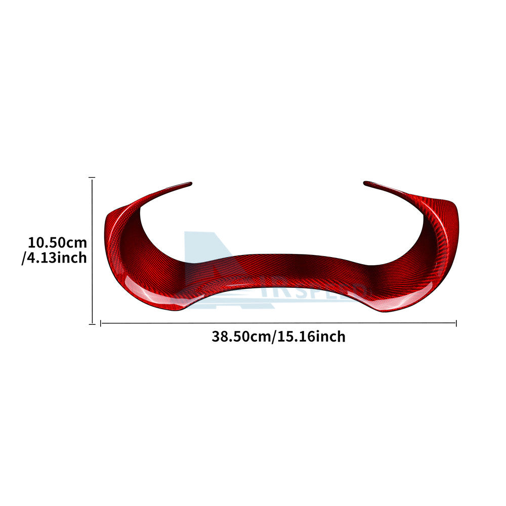 1X Red Real Hard Carbon Fiber Gauge Cluster Cover Trim For Kia Stinger 2018-2023
