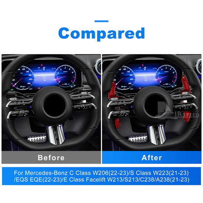 Steering Wheel Paddle Shifter Red Dry Carbon For Mercedes W206 W223 2021-23 - detail view 3
