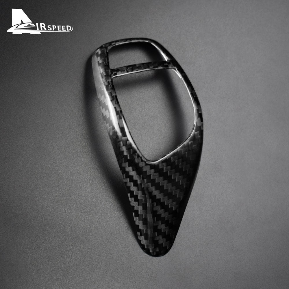 Closed Style Gear Shift Knob Black Dry Carbon For BMW F30 Series Universal - detail view 9