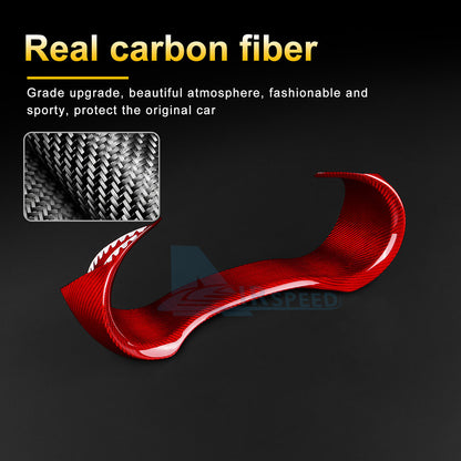 1X Red Real Hard Carbon Fiber Gauge Cluster Cover Trim For Kia Stinger 2018-2023
