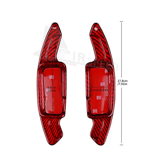 Steering Wheel Paddle Shifter Red Dry Carbon For Mercedes W206 W223 2021-23 - detail view