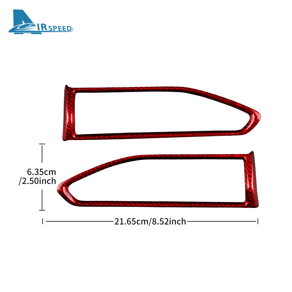 Real Hard Carbon Fiber Sticker For Subaru WRX/ WRX STI 2022 2023 2024 Car Central Control Side Air Outlet Dry Carbon Accessories