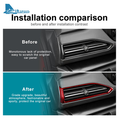 Real Hard Carbon Fiber Sticker For Subaru WRX/ WRX STI 2022 2023 2024 Car Central Control Side Air Outlet Dry Carbon Accessories
