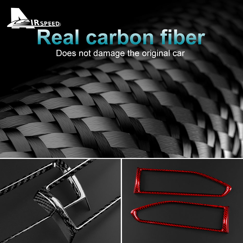 Real Hard Carbon Fiber Sticker For Subaru WRX/ WRX STI 2022 2023 2024 Car Central Control Side Air Outlet Dry Carbon Accessories